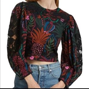 Farm Rio Frutis Dream Puff Sleeve Blouse Size M